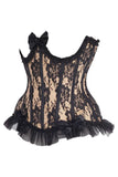 Daisy Corsets Top Drawer Steel Boned Nude/Black Lace Underwire Burlesque Underbust Corset Cincher - Daisy Corsets - Flyclothing LLC