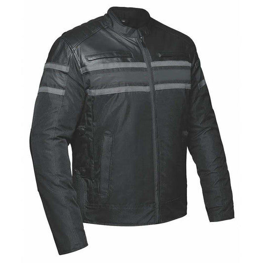 Torrent - Mens Gray Textile Jacket - Unik Just for Bikers - Flyclothing LLC