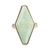 Trillion Green Turquoise Golden Ring - Barse Jewelry - Flyclothing LLC