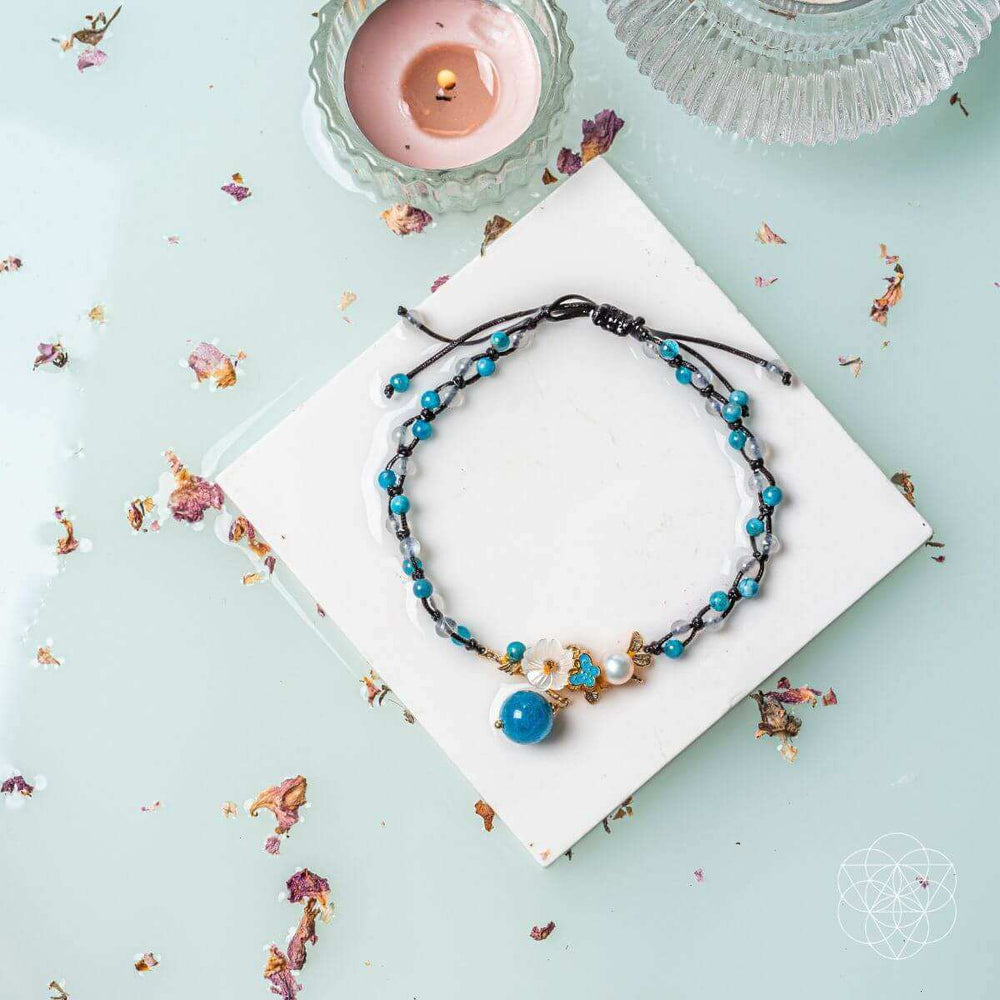 Triple Crystal Anklet of Positivity - Conscious Items - Flyclothing LLC