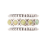 Triple Play Blue Turquoise and Sterling Silver Stack Ring - Barse Jewelry - Flyclothing LLC