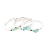 Triple Stack Shaped Turquoise and Sterling Silver Ring Set - Barse Jewelry - Flyclothing LLC
