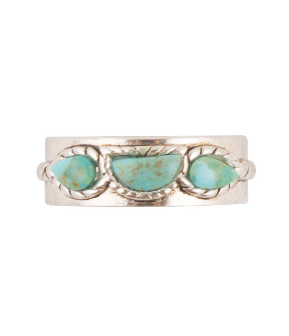 Triple Stone Simplicity Blue Turquoise and Sterling Silver Ring - Barse Jewelry - Flyclothing LLC