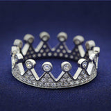 TS011 - Rhodium 925 Sterling Silver Ring with AAA Grade CZ in Clear - Alamode - Flyclothing LLC