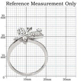 TS021 - Rhodium 925 Sterling Silver Ring with AAA Grade CZ in Clear - Alamode - Flyclothing LLC