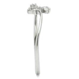 TS056 - Rhodium 925 Sterling Silver Ring with AAA Grade CZ in Clear - Alamode - Flyclothing LLC
