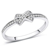 TS075 - Rhodium 925 Sterling Silver Ring with AAA Grade CZ in Clear - Alamode - Flyclothing LLC