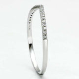 TS076 - Rhodium 925 Sterling Silver Ring with AAA Grade CZ in Clear - Alamode - Flyclothing LLC