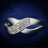 TS090 - Rhodium 925 Sterling Silver Ring with AAA Grade CZ in Clear - Alamode - Flyclothing LLC