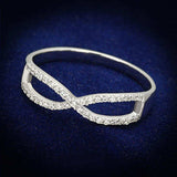 TS107 - Rhodium 925 Sterling Silver Ring with AAA Grade CZ in Clear - Alamode - Flyclothing LLC