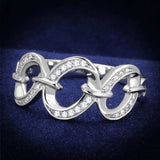 TS212 - Rhodium 925 Sterling Silver Ring with AAA Grade CZ in Clear - Alamode - Flyclothing LLC