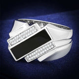 TS218 - Rhodium 925 Sterling Silver Ring with AAA Grade CZ in Clear - Alamode - Flyclothing LLC