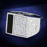 TS219 - Rhodium 925 Sterling Silver Ring with AAA Grade CZ in Clear - Alamode - Flyclothing LLC