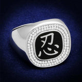 TS225 - Rhodium 925 Sterling Silver Ring with AAA Grade CZ in Clear - Alamode - Flyclothing LLC