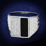 TS226 - Rhodium 925 Sterling Silver Ring with AAA Grade CZ in Clear - Alamode - Flyclothing LLC