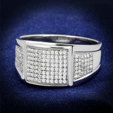 TS241 - Rhodium 925 Sterling Silver Ring with AAA Grade CZ in Clear - Alamode - Flyclothing LLC