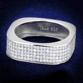 TS346 - Rhodium 925 Sterling Silver Ring with AAA Grade CZ in Clear - Alamode - Flyclothing LLC