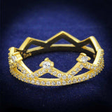 TS404 - Gold 925 Sterling Silver Ring with AAA Grade CZ in Clear - Alamode - Flyclothing LLC