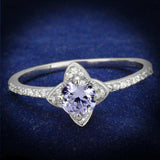 TS432 - Rhodium 925 Sterling Silver Ring with AAA Grade CZ in Light Amethyst - Alamode - Flyclothing LLC