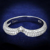 TS433 - Rhodium 925 Sterling Silver Ring with AAA Grade CZ in Clear - Alamode - Flyclothing LLC