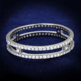 TS434 - Rhodium 925 Sterling Silver Ring with AAA Grade CZ in Clear - Alamode - Flyclothing LLC