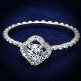 TS462 - Rhodium 925 Sterling Silver Ring with AAA Grade CZ in Clear - Alamode - Flyclothing LLC