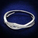 TS471 - Rhodium 925 Sterling Silver Ring with AAA Grade CZ in Clear - Alamode - Flyclothing LLC