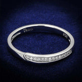 TS472 - Rhodium 925 Sterling Silver Ring with AAA Grade CZ in Clear - Alamode - Flyclothing LLC