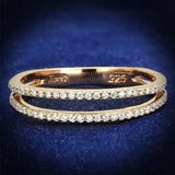 TS588 - Rose Gold 925 Sterling Silver Ring with AAA Grade CZ in Clear - Alamode - Flyclothing LLC
