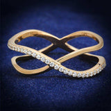 TS589 - Rose Gold 925 Sterling Silver Ring with AAA Grade CZ in Clear - Alamode - Flyclothing LLC