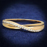 TS591 - Rose Gold 925 Sterling Silver Ring with AAA Grade CZ in Clear - Alamode - Flyclothing LLC