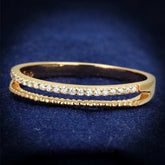 TS592 - Rose Gold 925 Sterling Silver Ring with AAA Grade CZ in Clear - Alamode - Flyclothing LLC