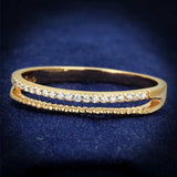 TS592 - Rose Gold 925 Sterling Silver Ring with AAA Grade CZ in Clear - Alamode - Flyclothing LLC