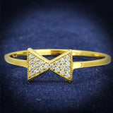 TS593 - Gold 925 Sterling Silver Ring with AAA Grade CZ in Clear - Alamode - Flyclothing LLC