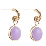 Tucson Charm Purple Quartz Golden Drop Earrings - Barse Jewelry - Flyclothing LLC