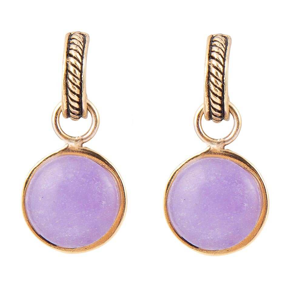Tucson Charm Purple Quartz Golden Drop Earrings - Barse Jewelry - Flyclothing LLC
