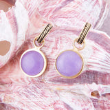 Tucson Charm Purple Quartz Golden Drop Earrings - Barse Jewelry - Flyclothing LLC