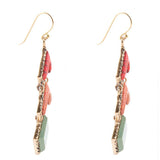 Turquoise and Coral Tapestry Drop Earrings - Barse Jewelry - Flyclothing LLC