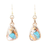 Turquoise and Spiny Oyster Matrix and Bronze Earrings - Barse Jewelry - Flyclothing LLC