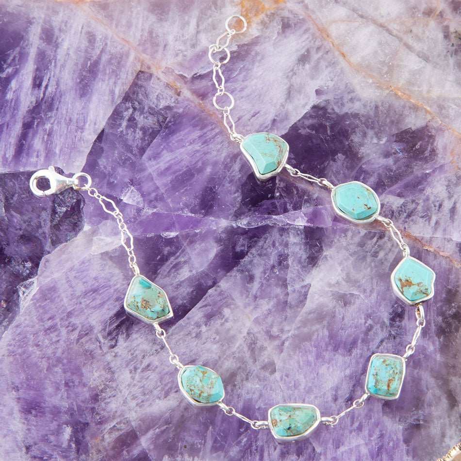 Turquoise and Sterling Silver Line Bracelet - Barse Jewelry - Flyclothing LLC