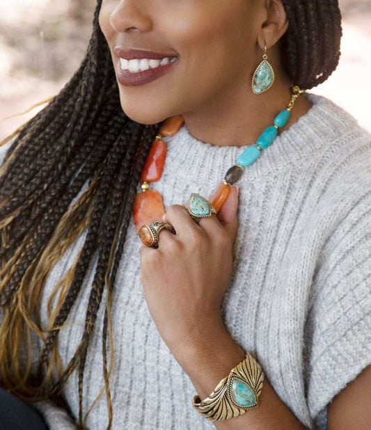 Turquoise Vibrance Ring - Barse Jewelry - Flyclothing LLC