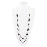 Two Row Onyx and Sterling Silver Necklace - Barse Jewelry - Flyclothing LLC