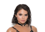 Elegant Moments Black Vinyl Choker With O Ring V9813 - Elegant Moments - Flyclothing LLC