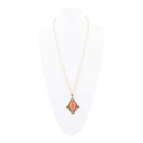 Valerie Orange Sponge Coral and Golden Pendant Necklace - Barse Jewelry - Flyclothing LLC