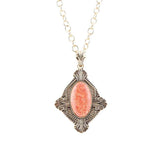 Valerie Orange Sponge Coral and Golden Pendant Necklace - Barse Jewelry - Flyclothing LLC