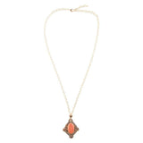 Valerie Orange Sponge Coral and Golden Pendant Necklace - Barse Jewelry - Flyclothing LLC
