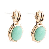 Vibrant Green Chrysoprase Golden Lotus Post Earrings - Barse Jewelry - Flyclothing LLC