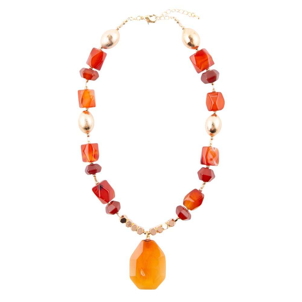 Victoria Carnelian Pendant Necklace - Barse Jewelry - Flyclothing LLC