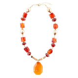 Victoria Carnelian Pendant Necklace - Barse Jewelry - Flyclothing LLC