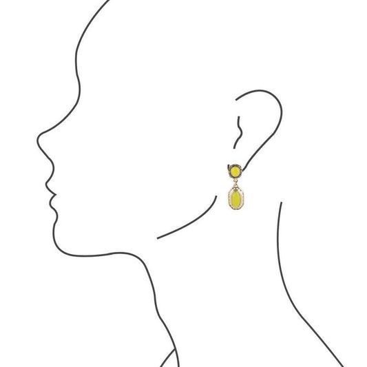 Vintage Style Chartreuse Quartz Earrings - Barse Jewelry - Flyclothing LLC